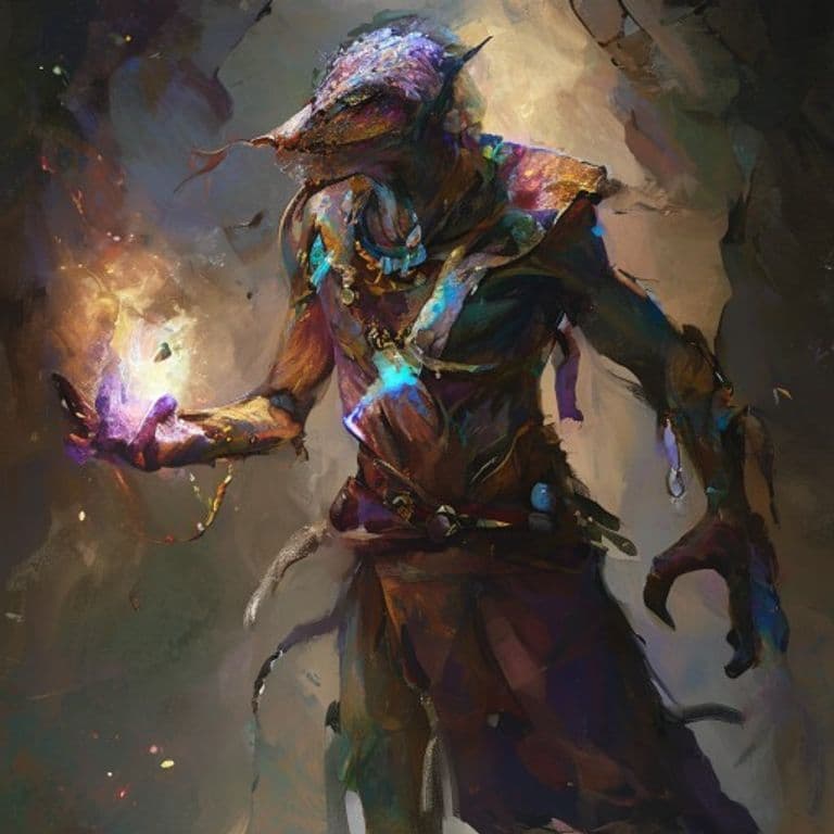 Elementalist — fantasy monster illustration