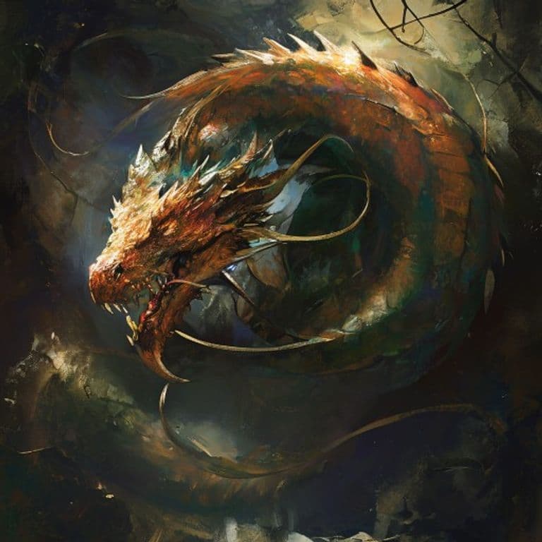 Ouroboros — fantasy monster illustration