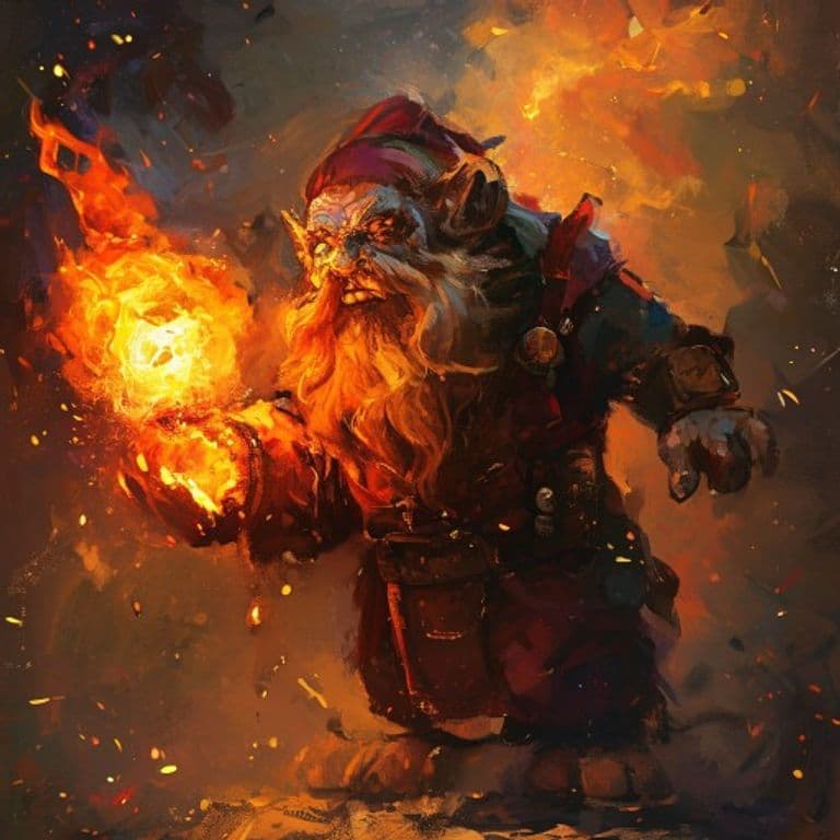 Dwarf, Firecracker — fantasy monster illustration