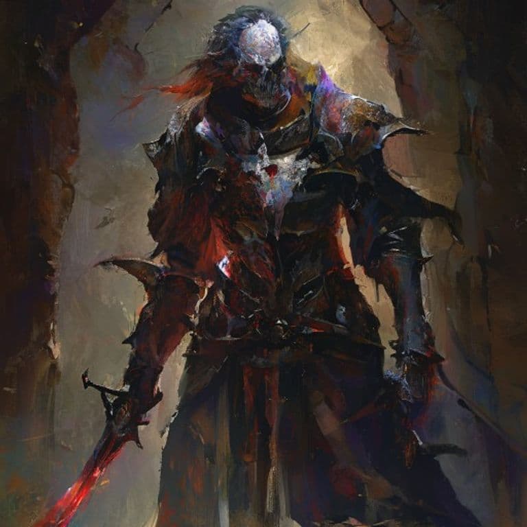 Vampiric Knight — fantasy monster illustration