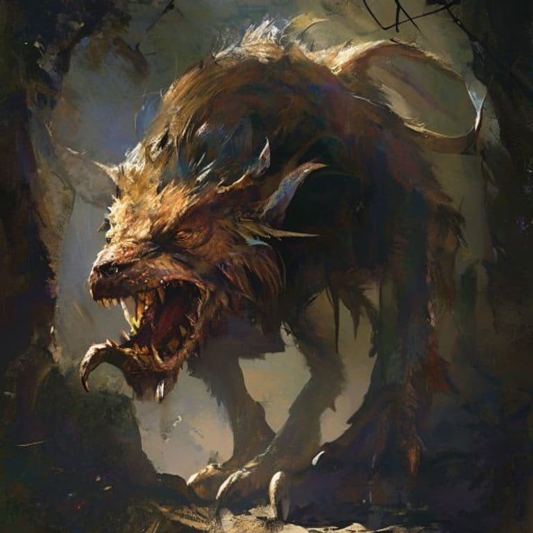 Chupacabra — fantasy monster illustration