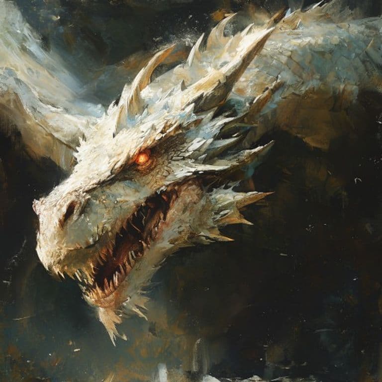 Great Wyrm White Dragon — fantasy monster illustration