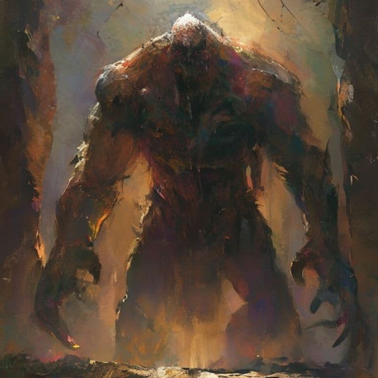 Guardian — fantasy monster illustration. Guardian is a large humanoid (Challenge Rating 4).