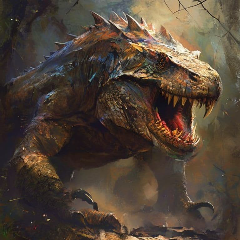 Giant Lizard — fantasy monster illustration. Giant Lizard is a large beast (Challenge Rating 1/4).