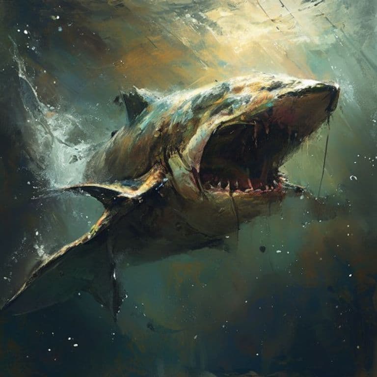 Spurred Water Skate — fantasy monster illustration. Spurred Water Skate is a large beast (Challenge Rating 1).