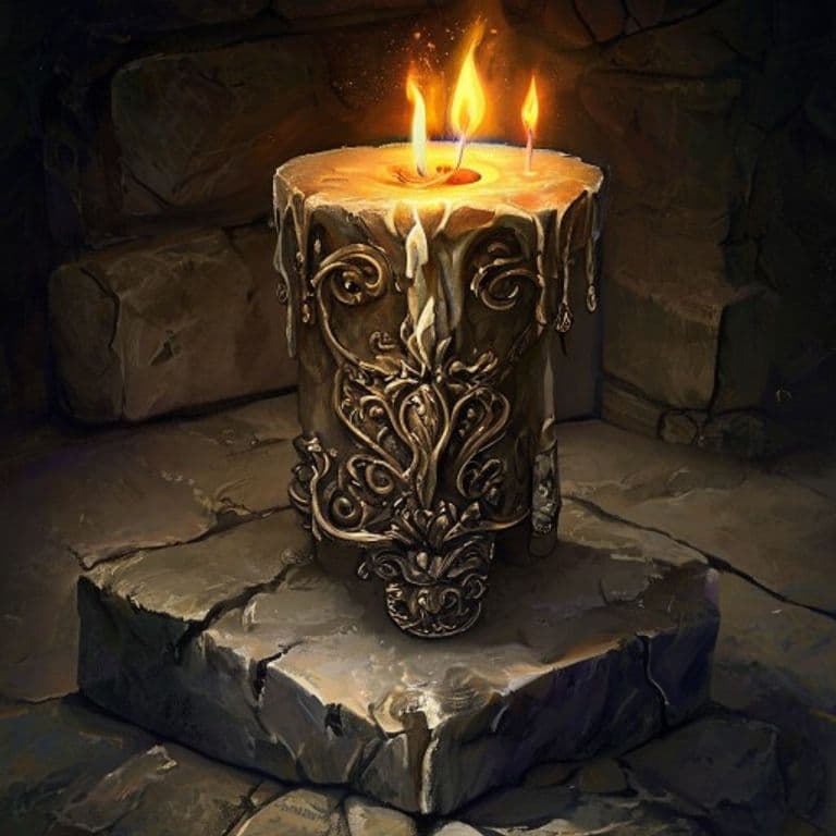 Candle of Summoning — fantasy item illustration. Candle of Summoning is a magic item (wondrous item) of uncommon rarity.
