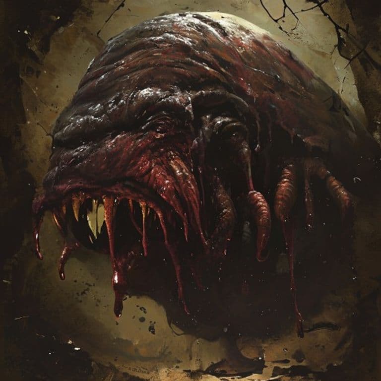 Elder Black Pudding — fantasy monster illustration. Elder Black Pudding is a huge ooze (Challenge Rating 8).