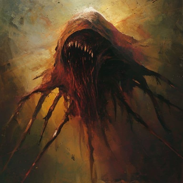 Shroud Ray — fantasy monster illustration. Shroud Ray is a large aberration (Challenge Rating 8).