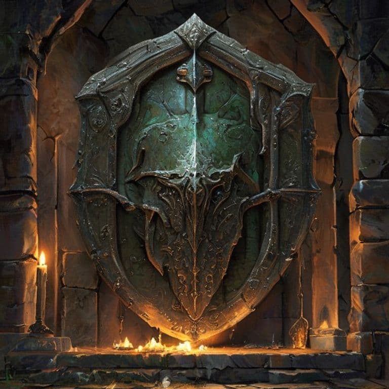 Goblin Shield — fantasy item illustration