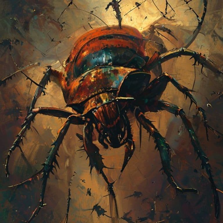Clockwork Beetle Swarm — fantasy monster illustration. Clockwork Beetle Swarm is a large swarm (Challenge Rating 3).
