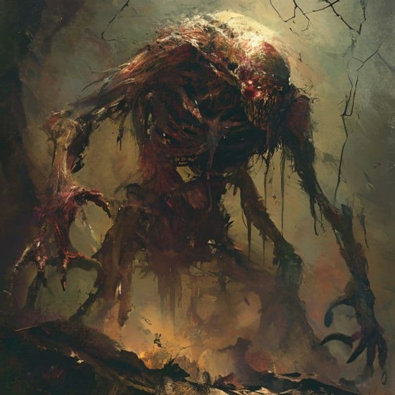 Corpse Mound — fantasy monster illustration. Corpse Mound is a huge undead (Challenge Rating 11).