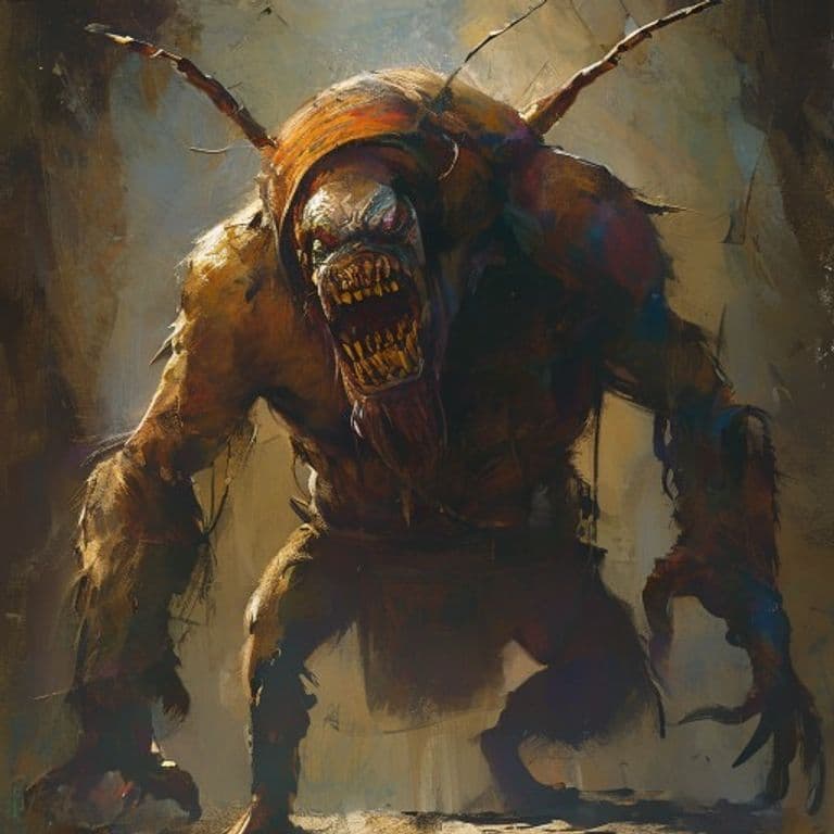 Bugbear — fantasy monster illustration. Bugbear is a medium humanoid (Challenge Rating 1).