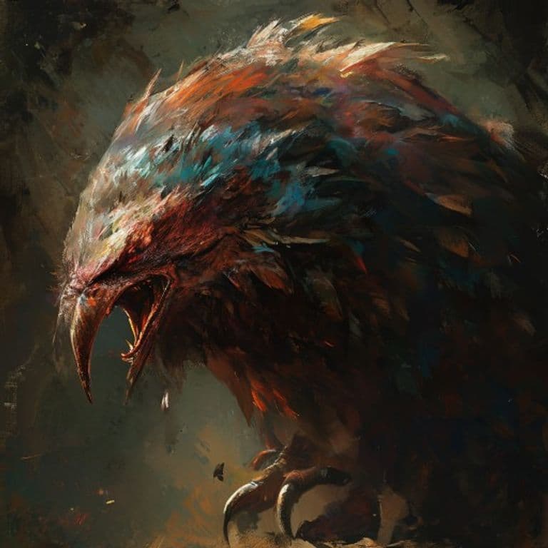 Terror Bird — fantasy monster illustration. Terror Bird is a large beast (Challenge Rating 2).