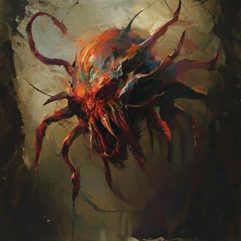 Wardu — fantasy monster illustration. Wardu is a medium aberration (Challenge Rating 6).