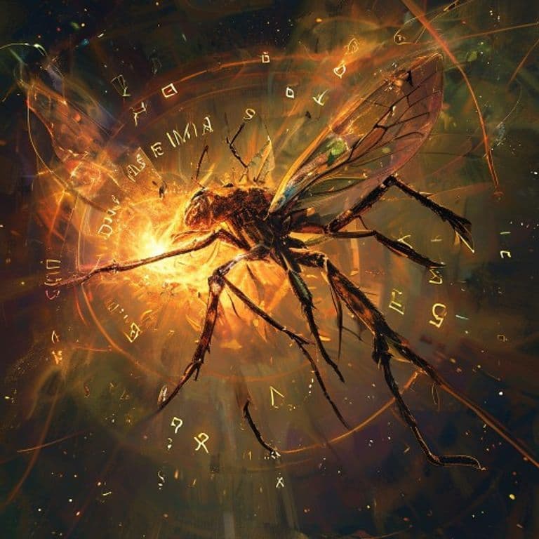 Insect Plague — fantasy spell effect illustration. Insect Plague is a 5th-level conjuration available to Cleric, Druid, Sorcerer.