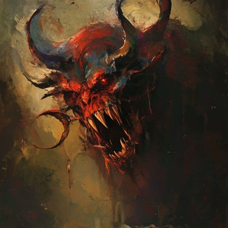 Demon, Leech — fantasy monster illustration. Demon, Leech is a large fiend (Challenge Rating 11).