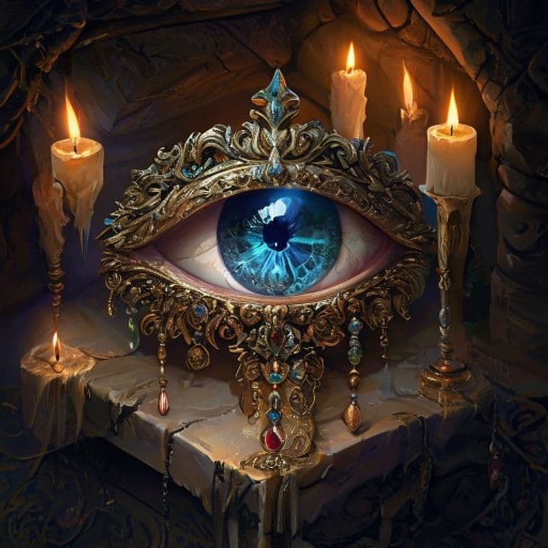 Ziphian Eye Amulet — fantasy item illustration