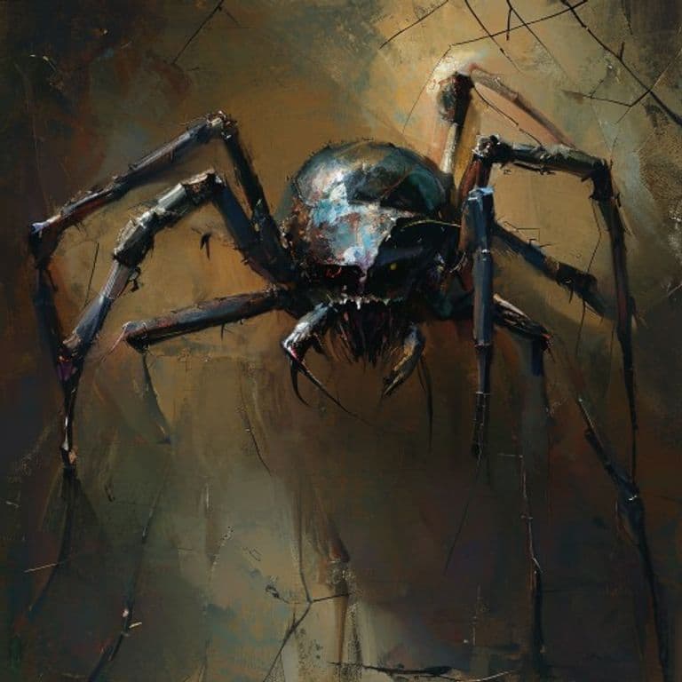 Spider Thief — fantasy monster illustration. Spider Thief is a small construct (Challenge Rating 2).