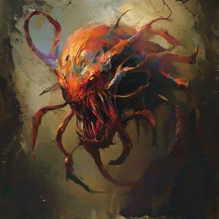 Quoreq — fantasy monster illustration. Quoreq is a medium aberration (Challenge Rating 5).