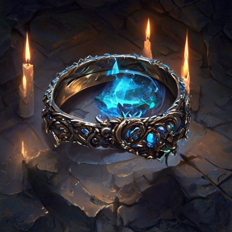 Slatelight Ring — fantasy item illustration