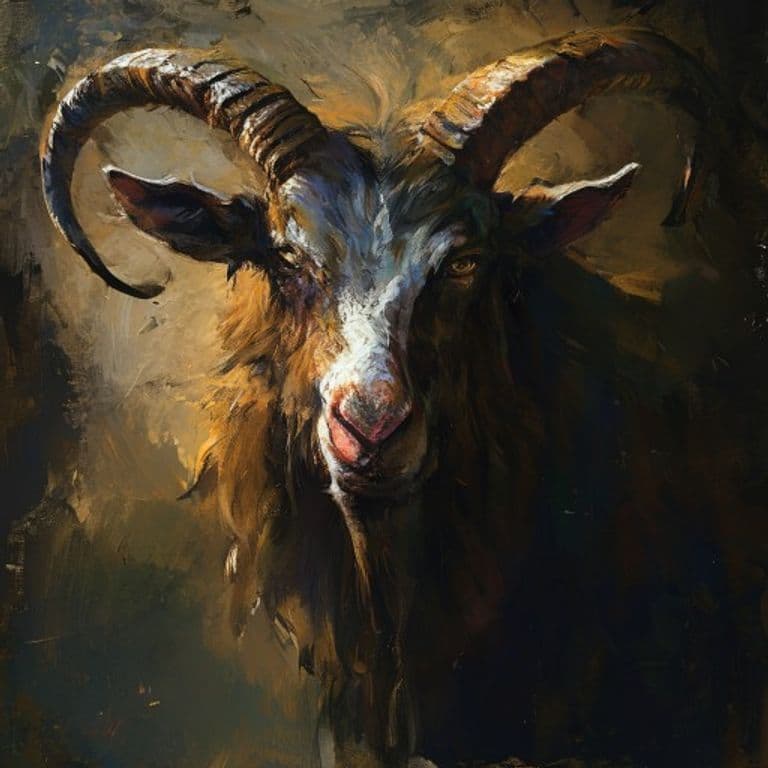 Goat — fantasy monster illustration. Goat is a medium beast (Challenge Rating 0).