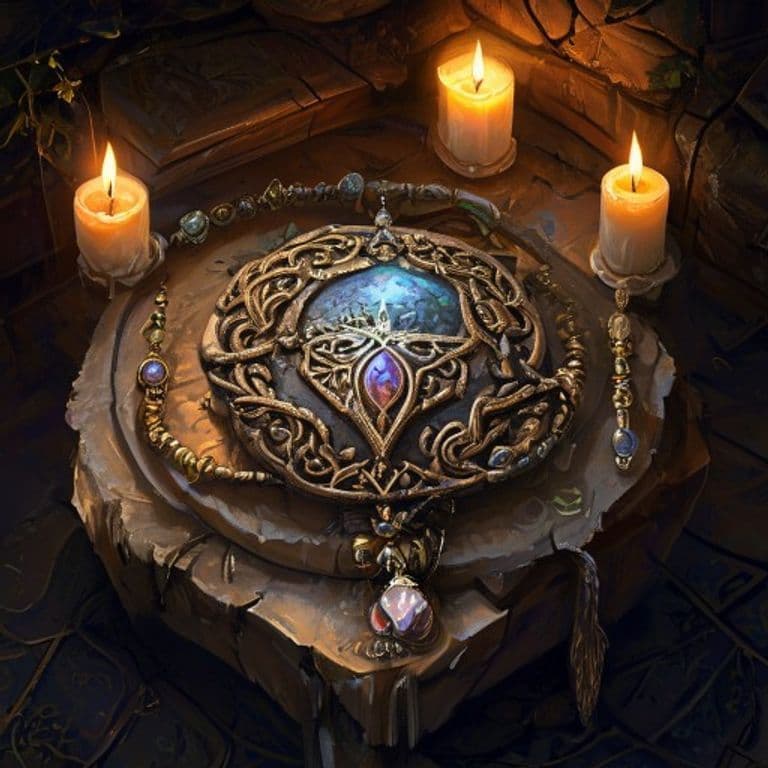 Amulet of the Oracle — fantasy item illustration
