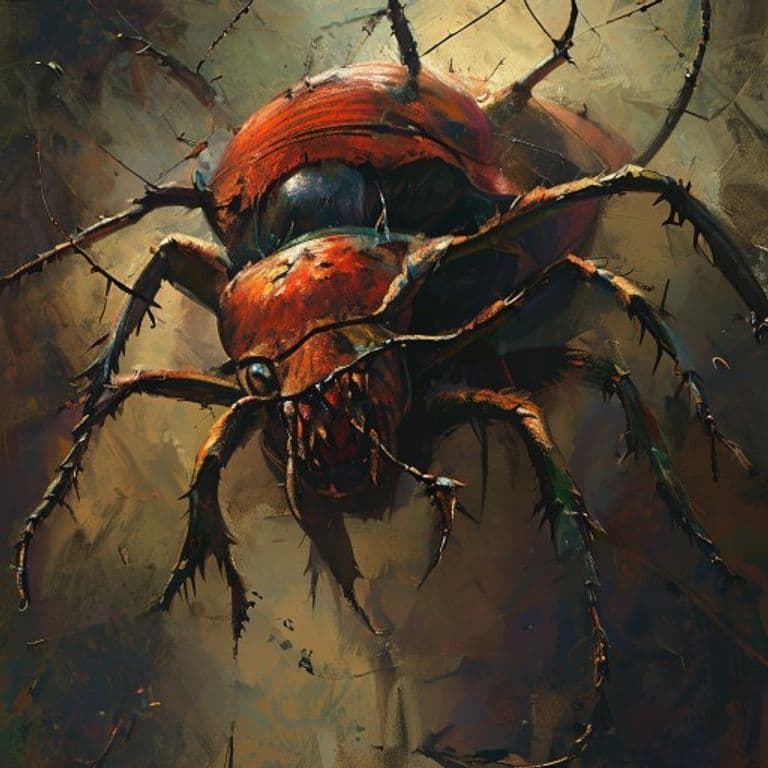 Swarm of Beetles — fantasy monster illustration. Swarm of Beetles is a medium beast (Challenge Rating 1/2).