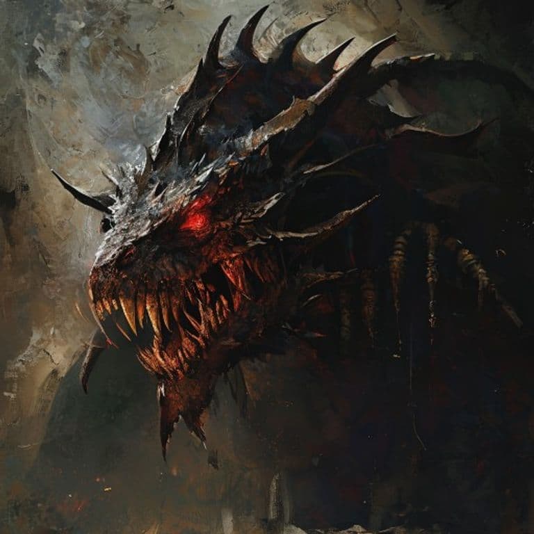 Adult Black Dragon Lich — fantasy monster illustration