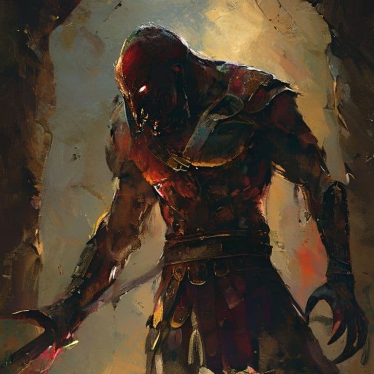 Gladiator — fantasy monster illustration. Gladiator is a medium humanoid (Challenge Rating 5).