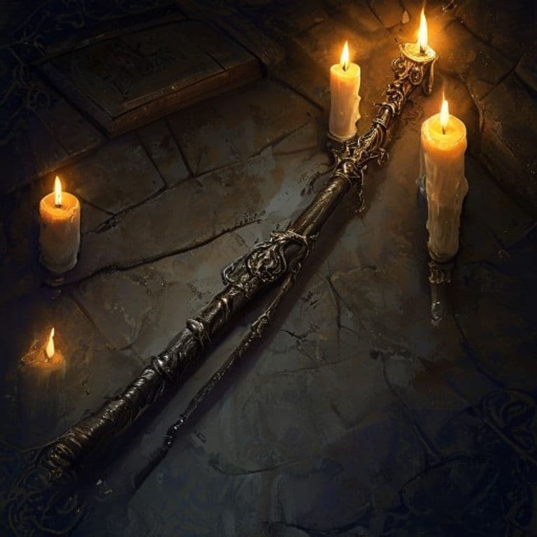 Wand of the Timekeeper — fantasy item illustration
