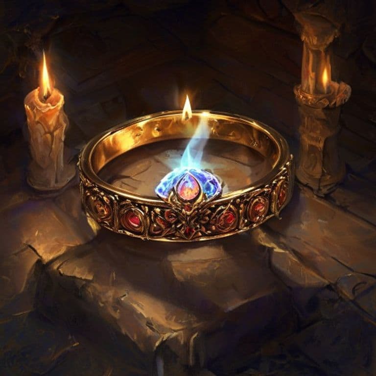 Ring of Warmth — fantasy item illustration