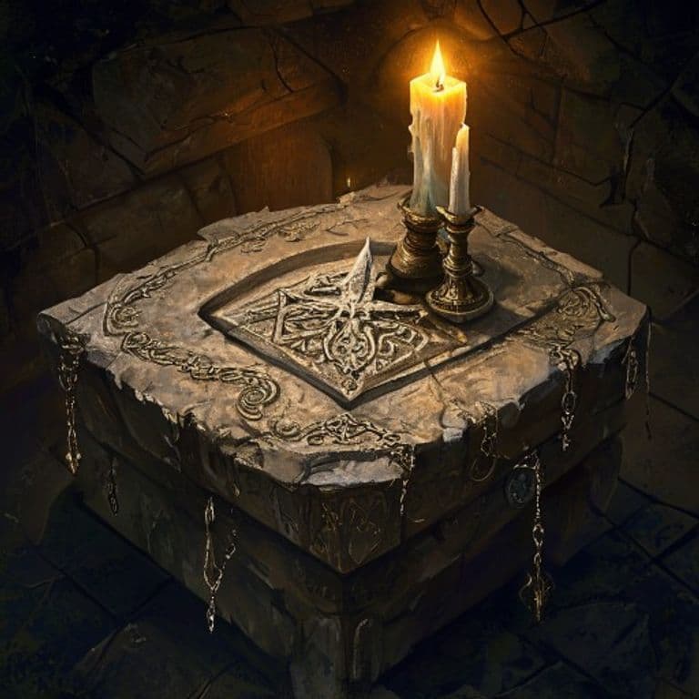 Archaic Creed — fantasy item illustration