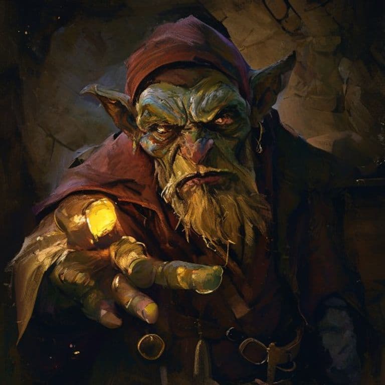 Goblin Alchemist — fantasy monster illustration. Goblin Alchemist is a small humanoid (Challenge Rating 1/2).