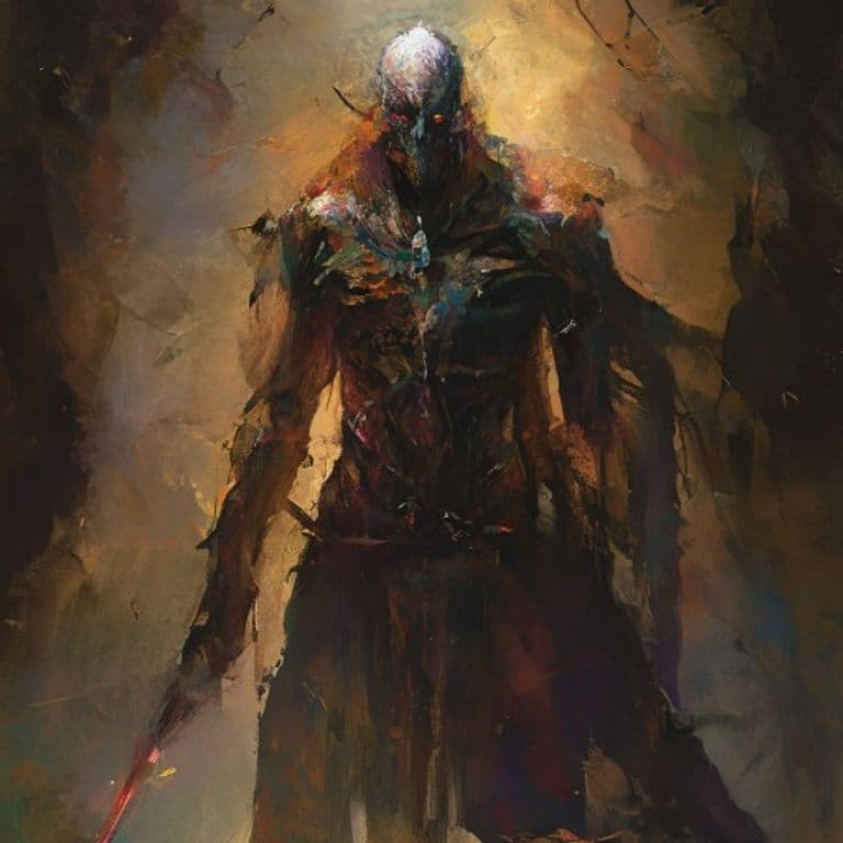 Einherjar — fantasy monster illustration. Einherjar is a medium humanoid (Challenge Rating 7).