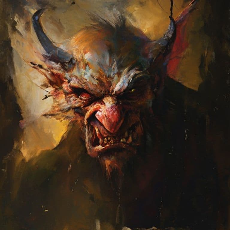 Imp Familiar — fantasy monster illustration. Imp Familiar is a tiny fiend (Challenge Rating 1/2).