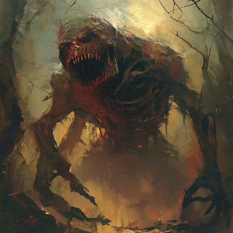 Overshadow — fantasy monster illustration. Overshadow is a large undead (Challenge Rating 4).