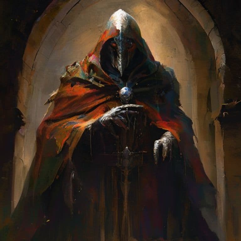 Archpriest — fantasy monster illustration. Archpriest is a medium humanoid (Challenge Rating 16).