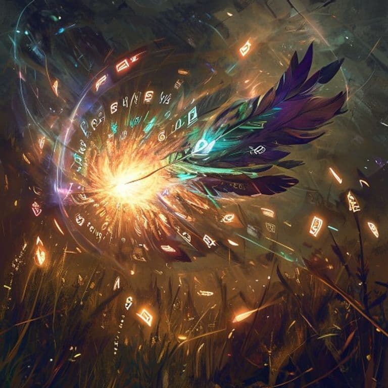 Feather Field — fantasy spell effect illustration. Feather Field is a 1st-level abjuration available to Druid, Ranger, Warlock, Wizard.