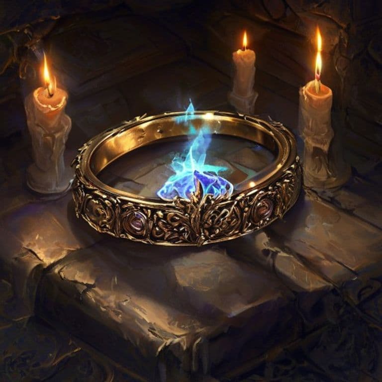 Ring of Stored Vitality — fantasy item illustration
