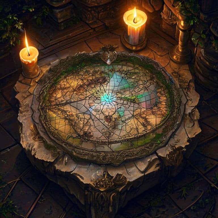 Ever-Shifting Map — fantasy item illustration. Ever-Shifting Map is a magic item (wondrous item) of uncommon rarity.