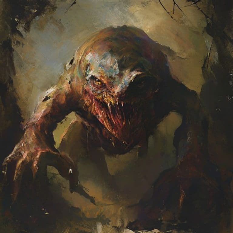 Slithy Tove — fantasy monster illustration. Slithy Tove is a small monstrosity (Challenge Rating 4).