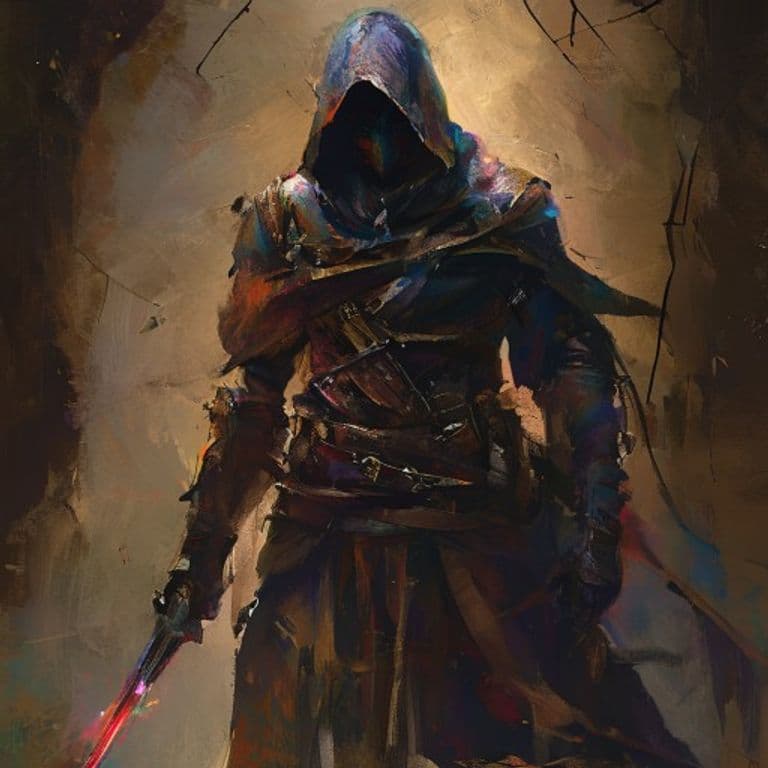 Master Assassin — fantasy monster illustration. Master Assassin is a medium humanoid (Challenge Rating 17).