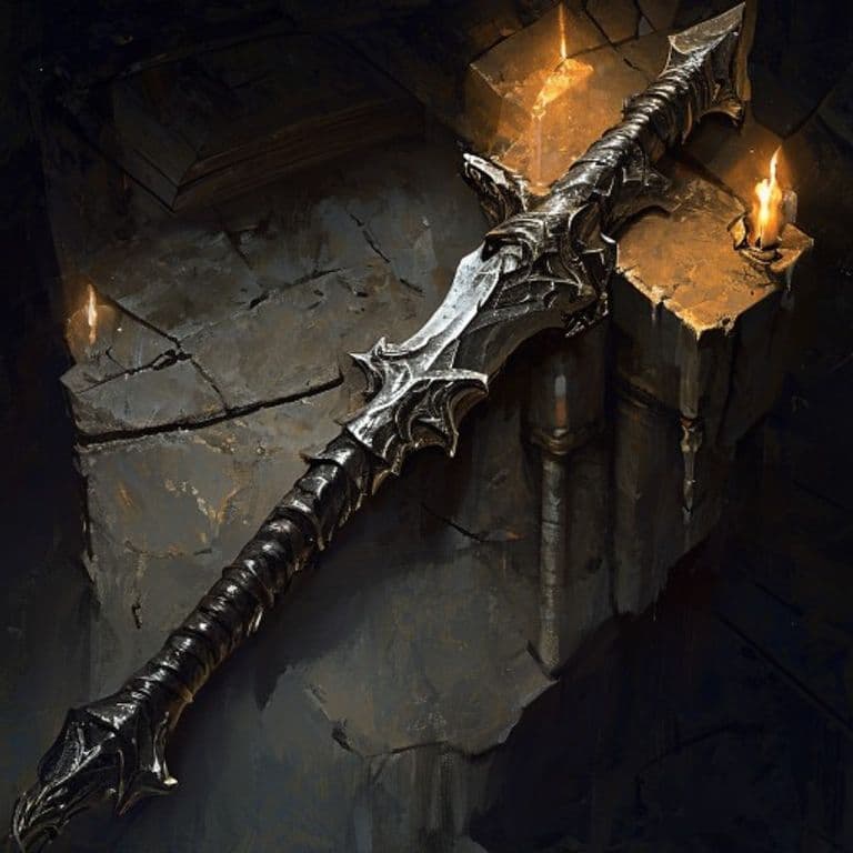 Bludgeon of Nightmares — fantasy item illustration. Bludgeon of Nightmares is a magic item (weapon) of rare rarity.