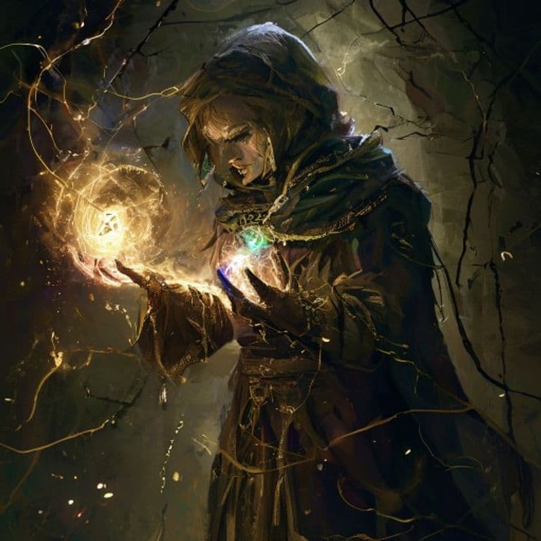 Withered Sight — fantasy spell effect illustration