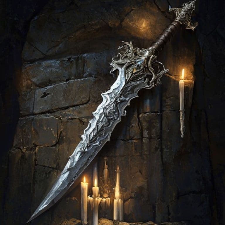 Dragonstooth Blade — fantasy item illustration. Dragonstooth Blade is a magic item (weapon) of very rare rarity.