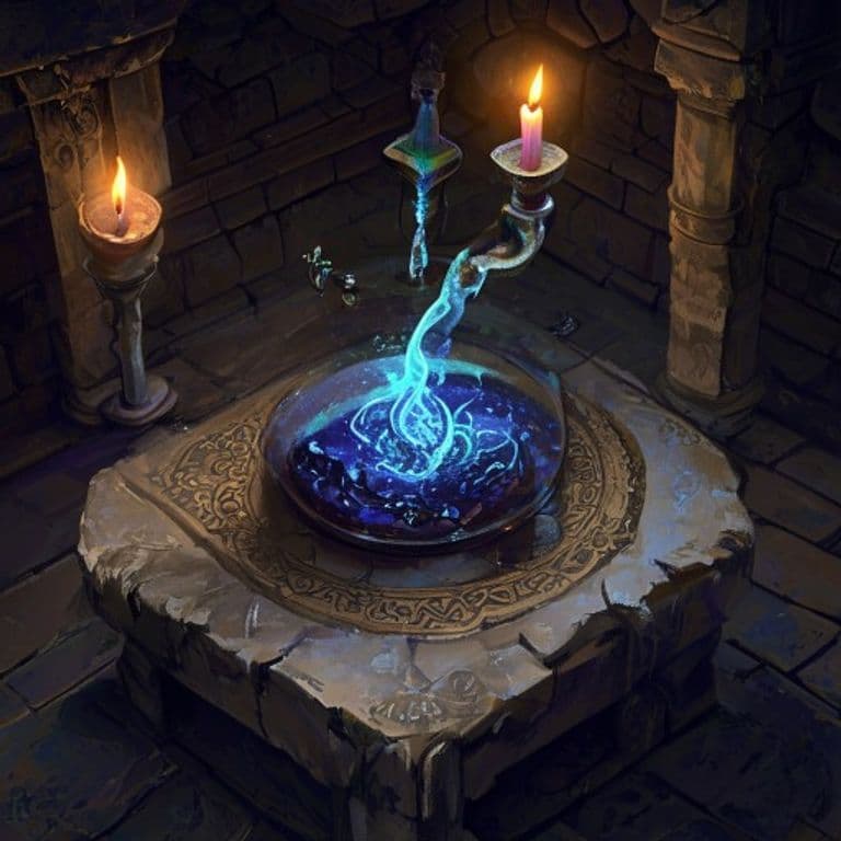 Liquid Shadow — fantasy item illustration. Liquid Shadow is a magic item (potion) of uncommon rarity.