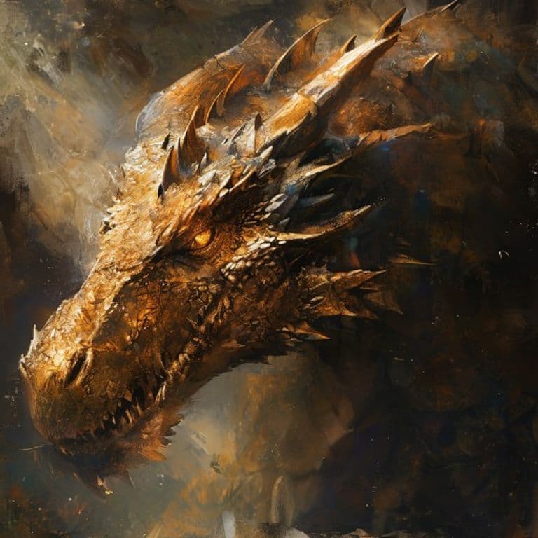 Adult Bronze Dragon — fantasy monster illustration. Adult Bronze Dragon is a huge dragon (Challenge Rating 15).