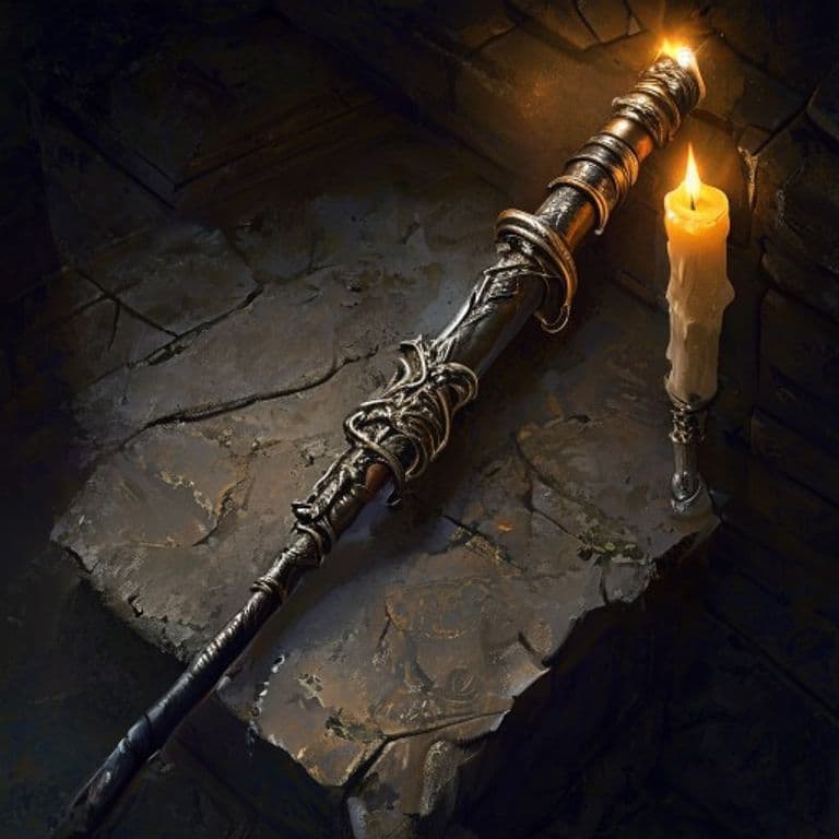 Rod of Security — fantasy item illustration