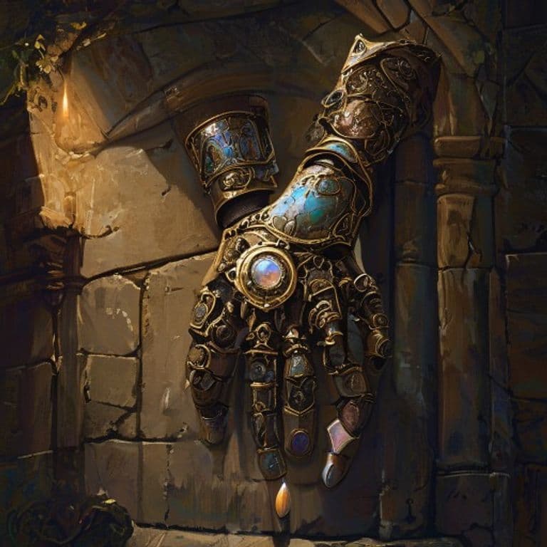 Clockwork Gauntlet — fantasy item illustration. Clockwork Gauntlet is a magic item (wondrous item) of uncommon rarity.