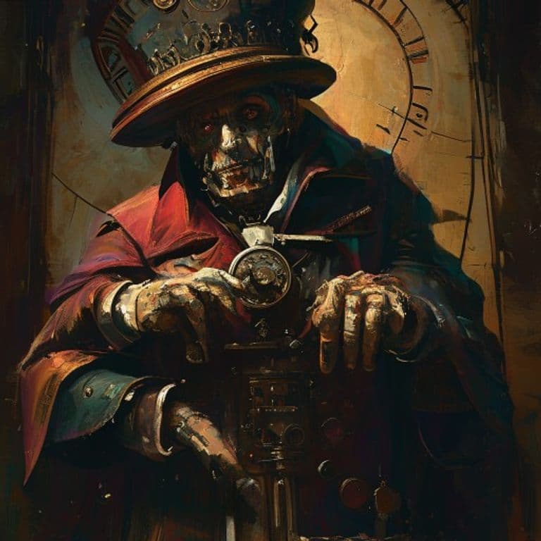 Clockwork Conductor — fantasy monster illustration. Clockwork Conductor is a small construct (Challenge Rating 1/2).